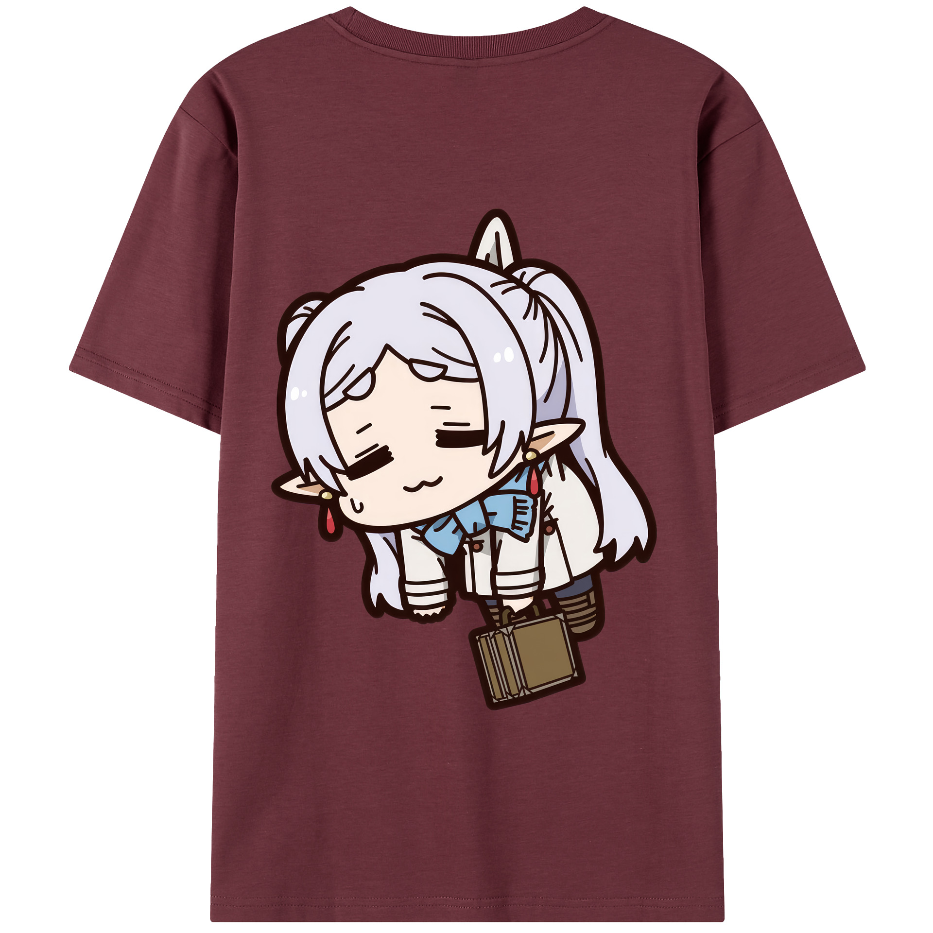 （画像用） 葬送のフリーレン Frieren 綿100％半袖Tシャツ（背面プリント）